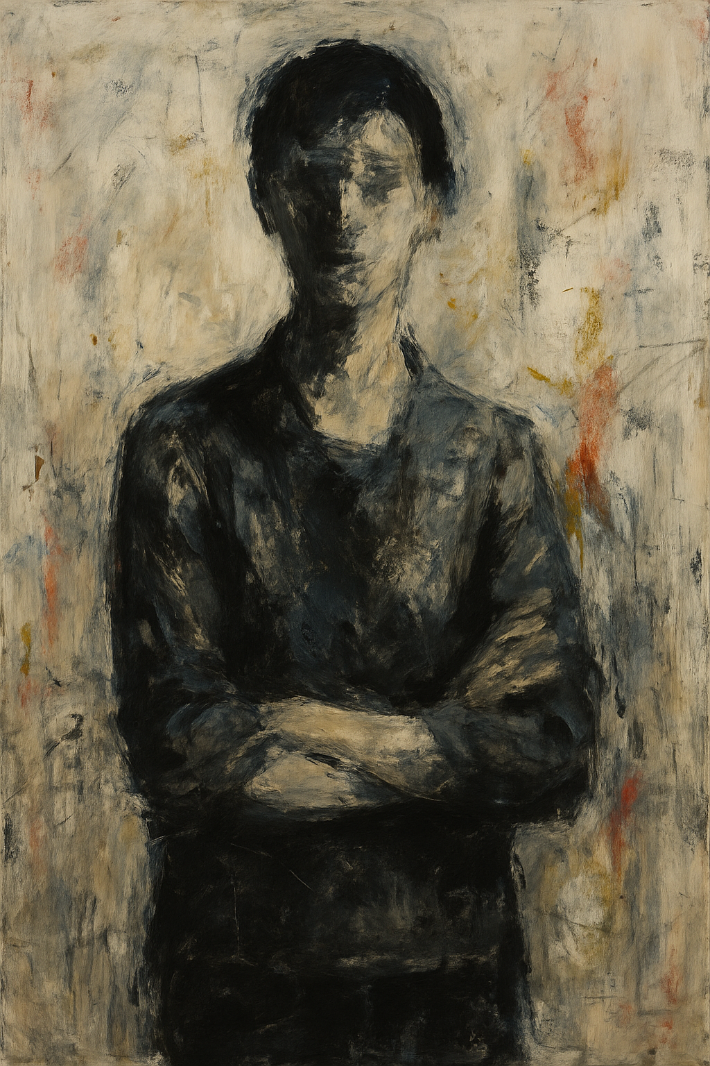 Stillness in Weight, Plaster relief & graphite on panel, 95 × 75 cm, 2024-01-28